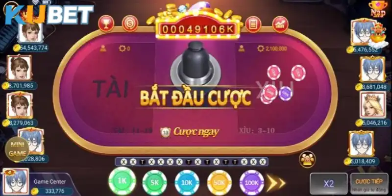 Tài Xỉu ăn tiền là game đáng chơi bậc nhất Kubet 